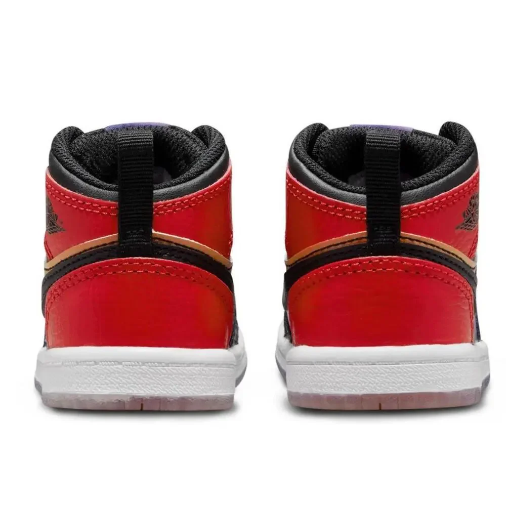 Nike Air Jordan 1 Mid SS DX4377-400 Sneaker Kids 4 Multi Leather Shoes RHS9108